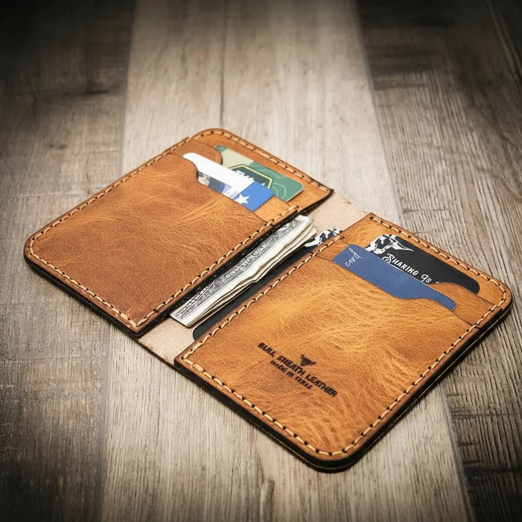 Bull Sheath Leather Tyler Vertical Wallet