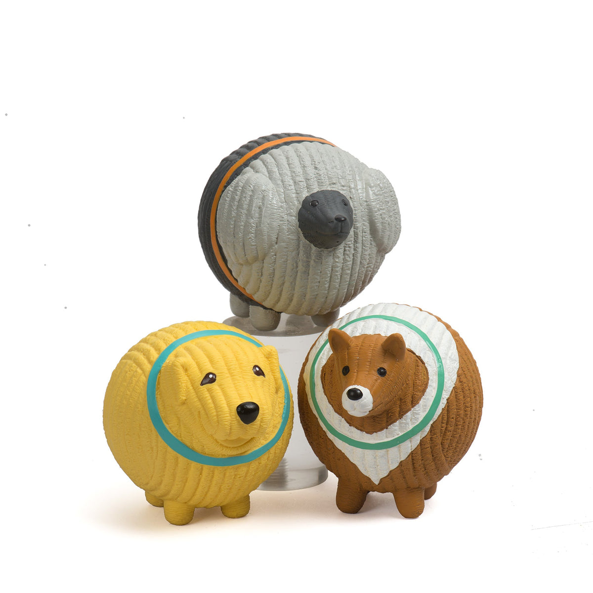 HuggleHounds Ruff-Tex HuggleMutt Latex Balls 3-Pack Large