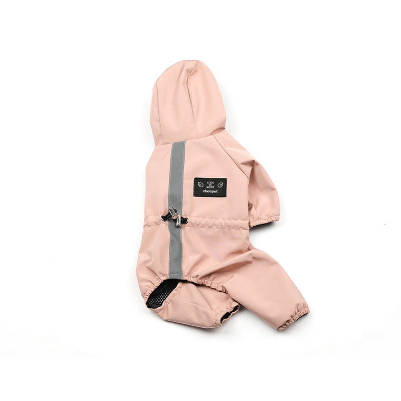 Full-Coverage Hooded Waterproof Dog Raincoat