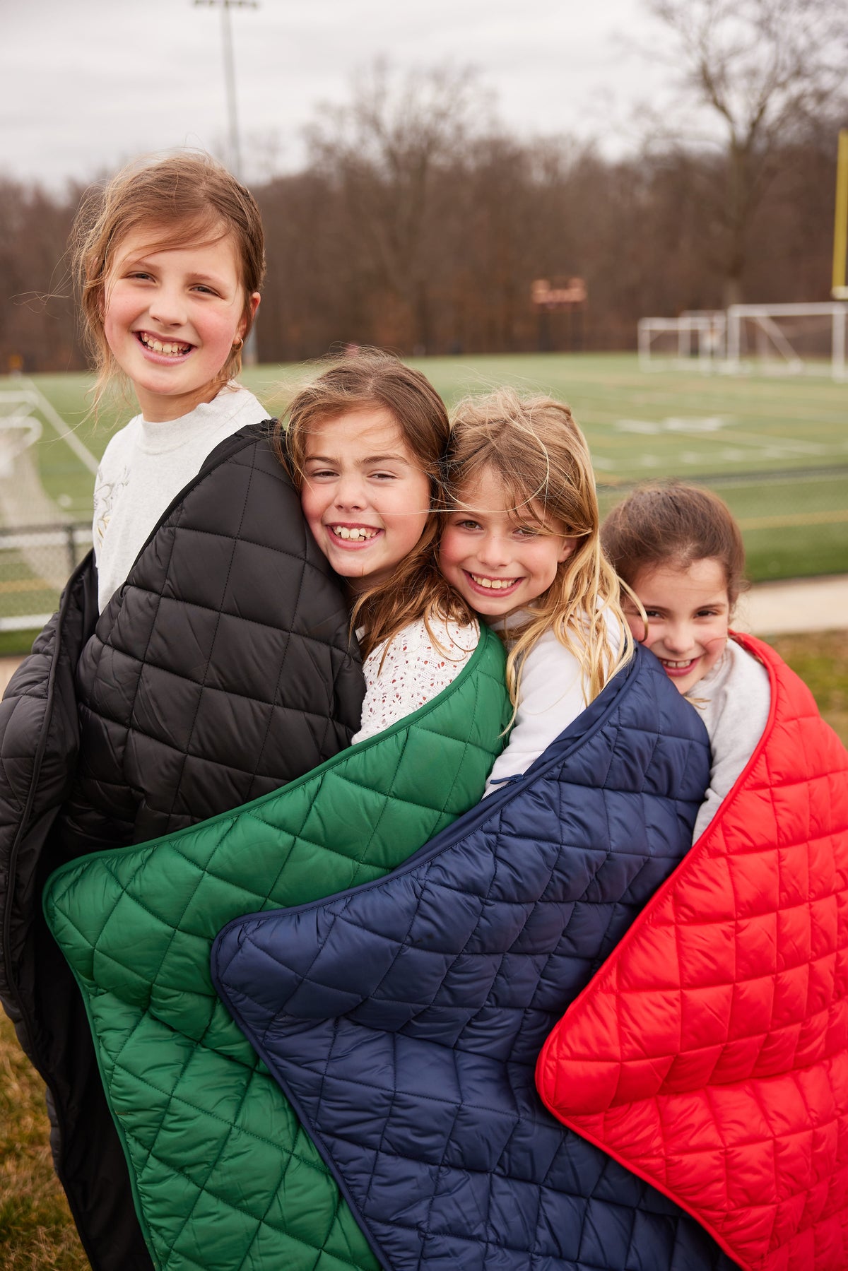 Pretty Rugged Waterproof Puffer Blanket with Pockets