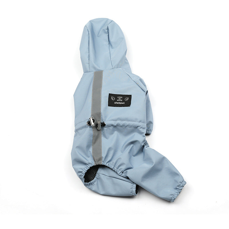 Full-Coverage Hooded Waterproof Dog Raincoat
