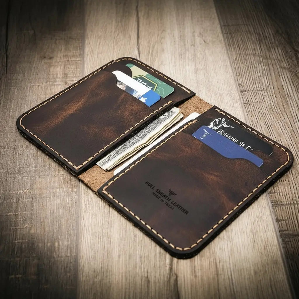 Bull Sheath Leather Tyler Vertical Wallet