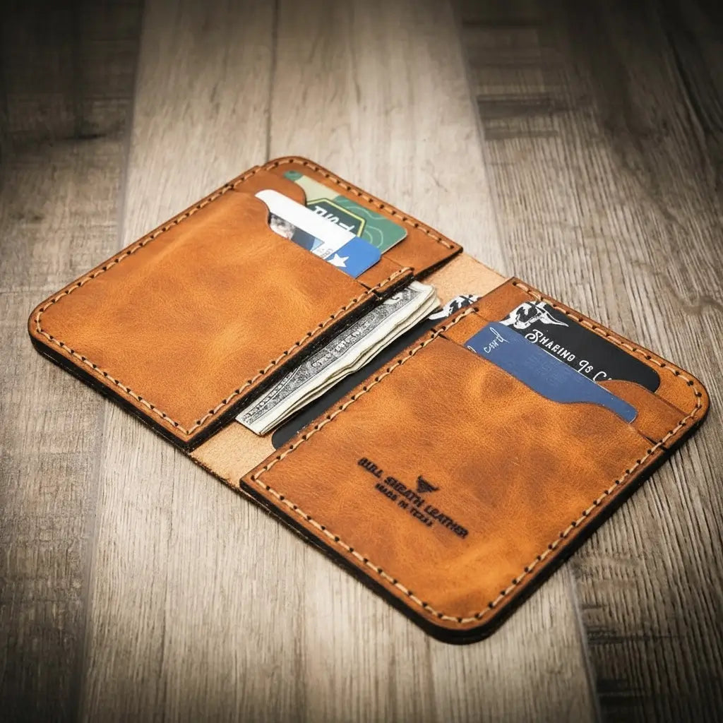 Bull Sheath Leather Tyler Vertical Wallet