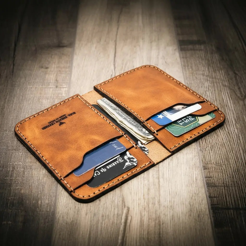 Bull Sheath Leather Tyler Vertical Wallet