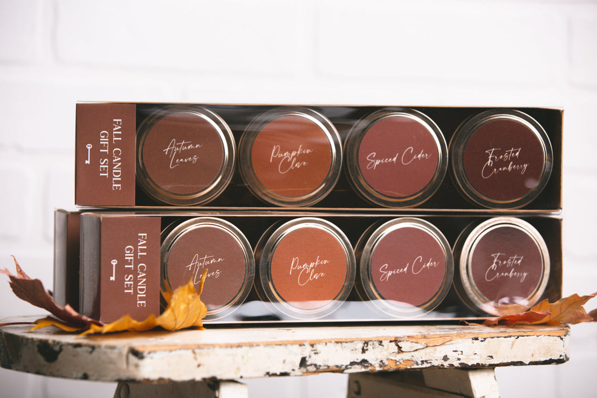 Freedom Studios Fall Candle Gift Set, Set of 4 Tins