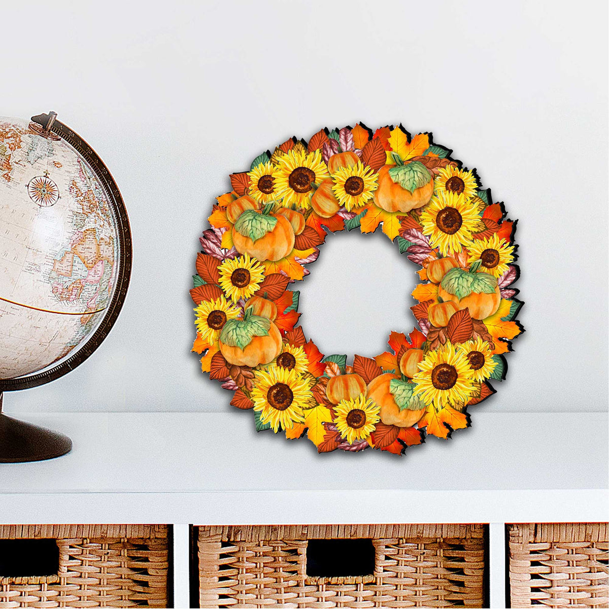 G. DeBrekht Fall Holiday Wooden Door Wreath