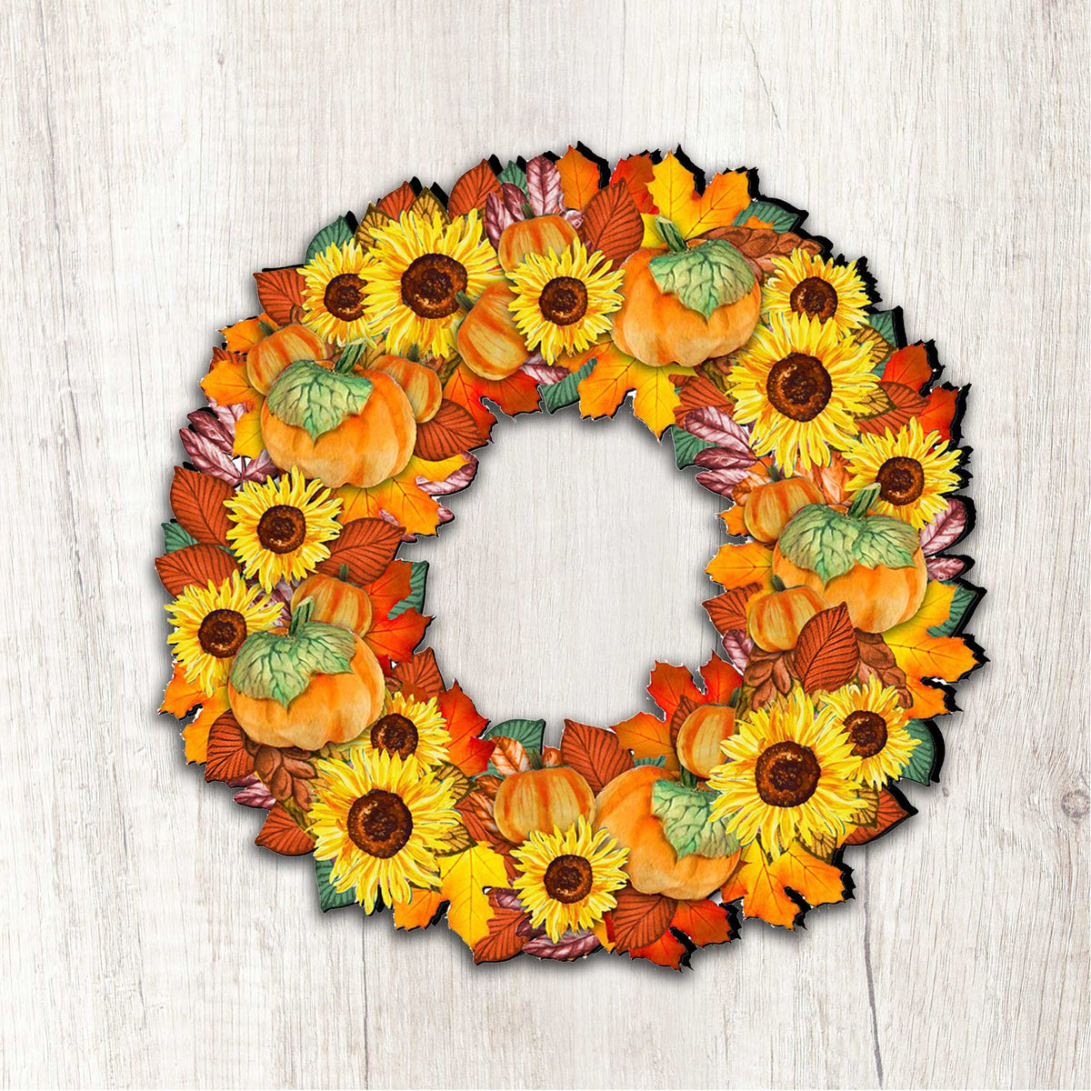 G. DeBrekht Fall Holiday Wooden Door Wreath