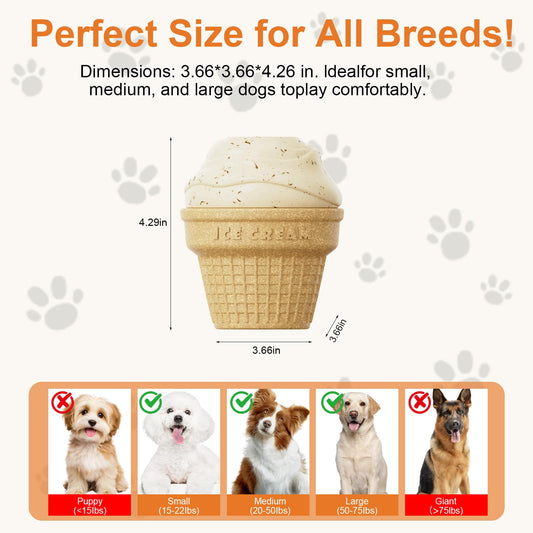 Freezable Ice Cream Dog Toy