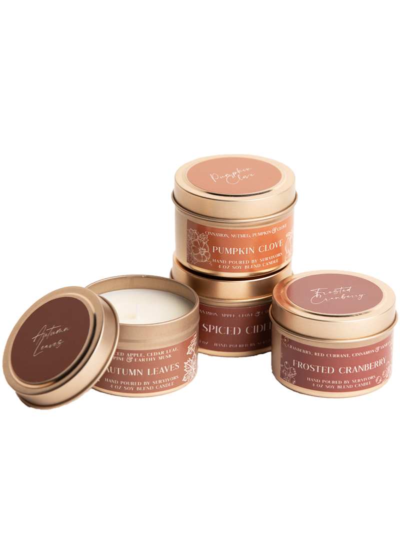 Freedom Studios Fall Candle Gift Set, Set of 4 Tins