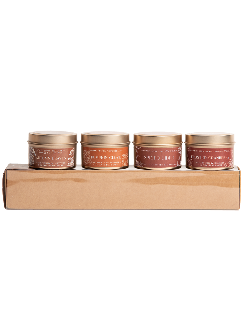 Freedom Studios Fall Candle Gift Set, Set of 4 Tins