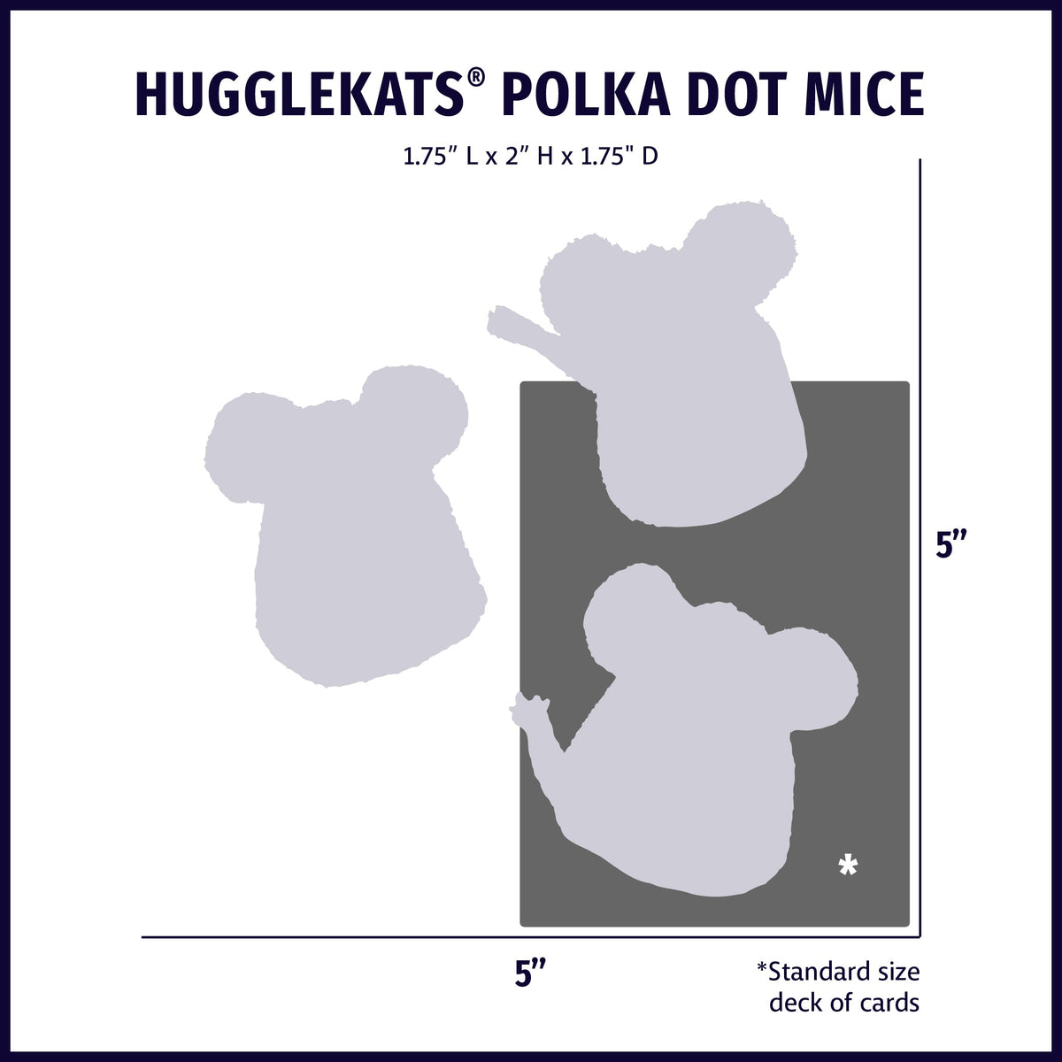HuggleHounds HuggleKats Polka Dot Mice Cat Toy Bucket, 16 Pack