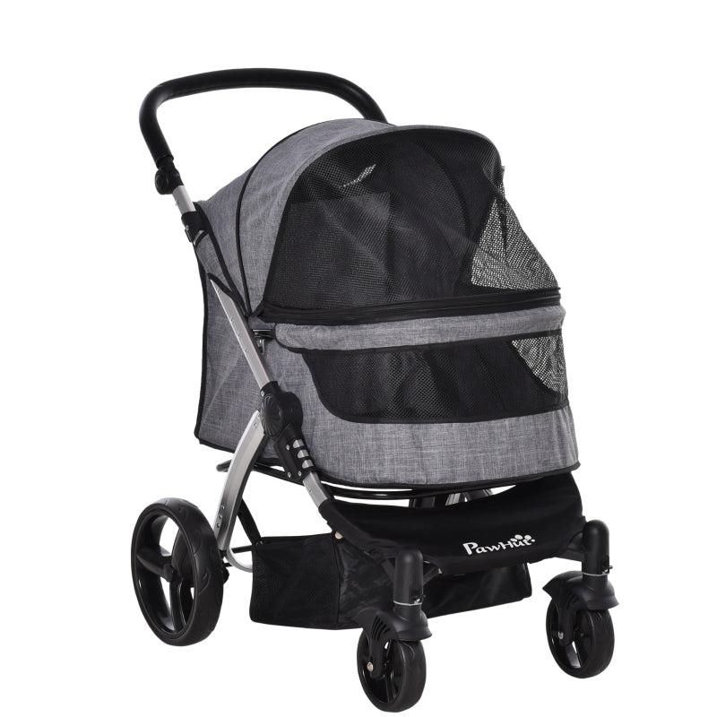 Travel Pet Stroller with Adjustable Handlebar