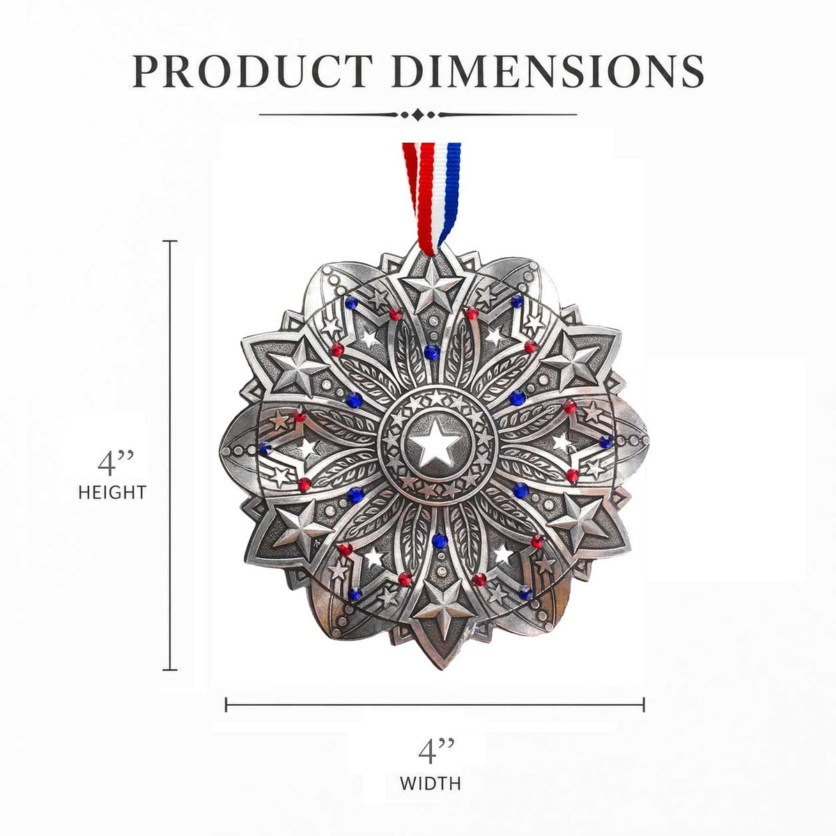 Wendell August Forge Star Spangled Snow Crystal 2026 Ornament