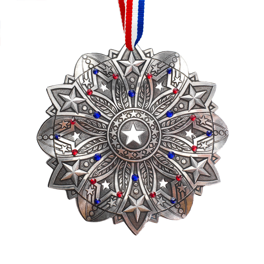 Wendell August Forge Star Spangled Snow Crystal 2026 Ornament