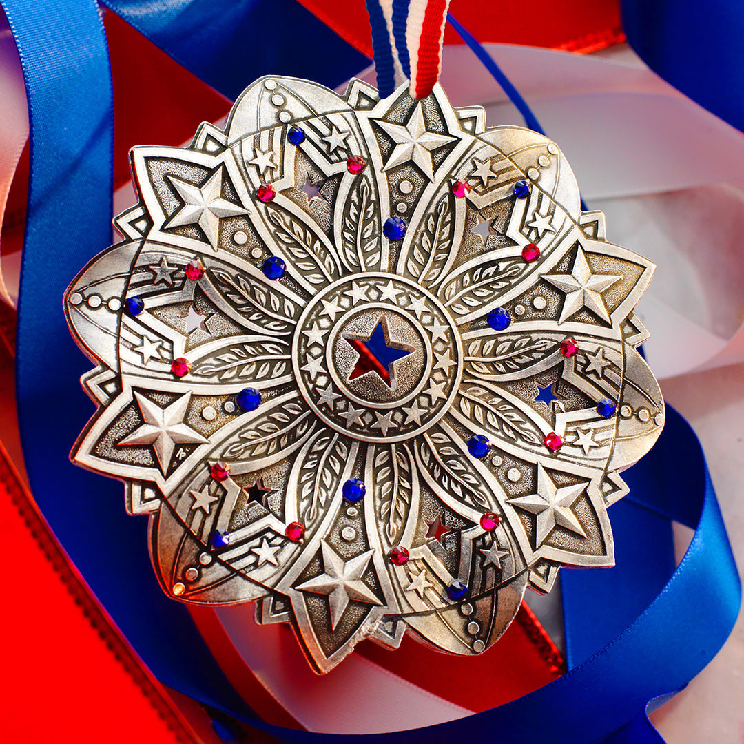 Wendell August Forge Star Spangled Snow Crystal 2026 Ornament