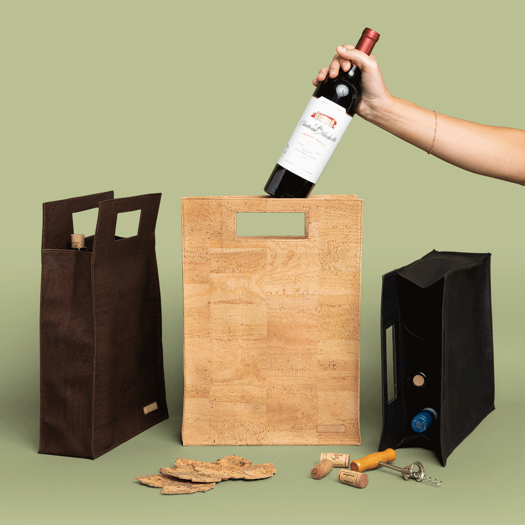 Tiradia Cork Sommelier Wine Tote Bag (3 Bottles)