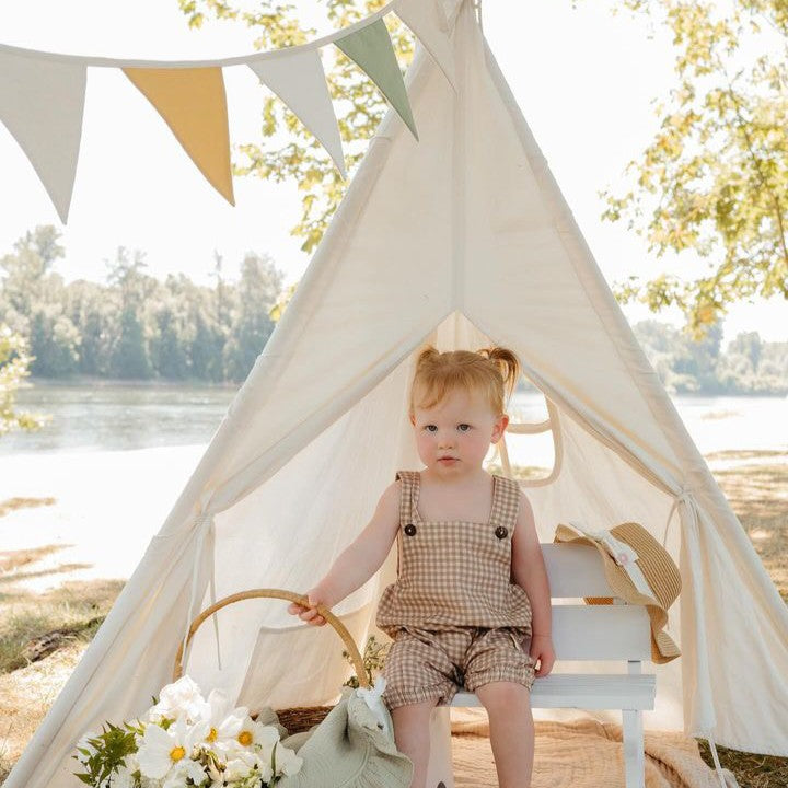 Tiny Land® Teepee Tent for Kids with Mat