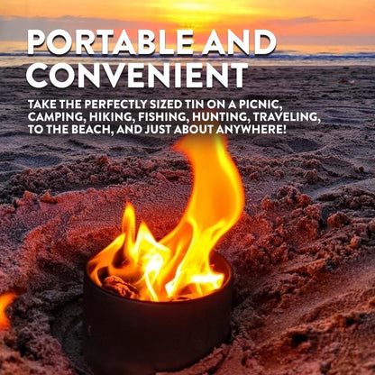 City Bonfire portable fire pit tin, sized to take on a picnic, camping or to the beach