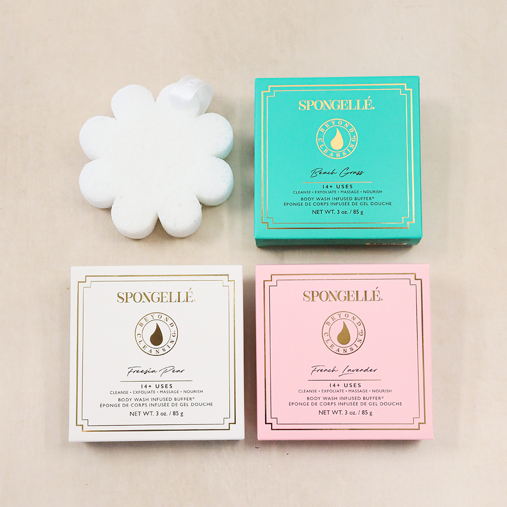 Spongellé Fresh Boxed Flower Set, 3 Body Wash Infused Buffers