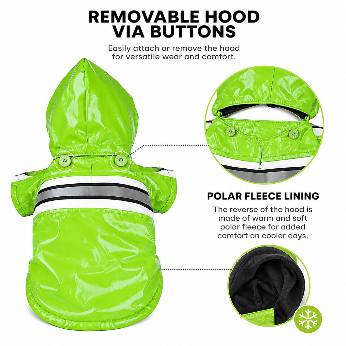Reflective Waterproof Dog Raincoat
