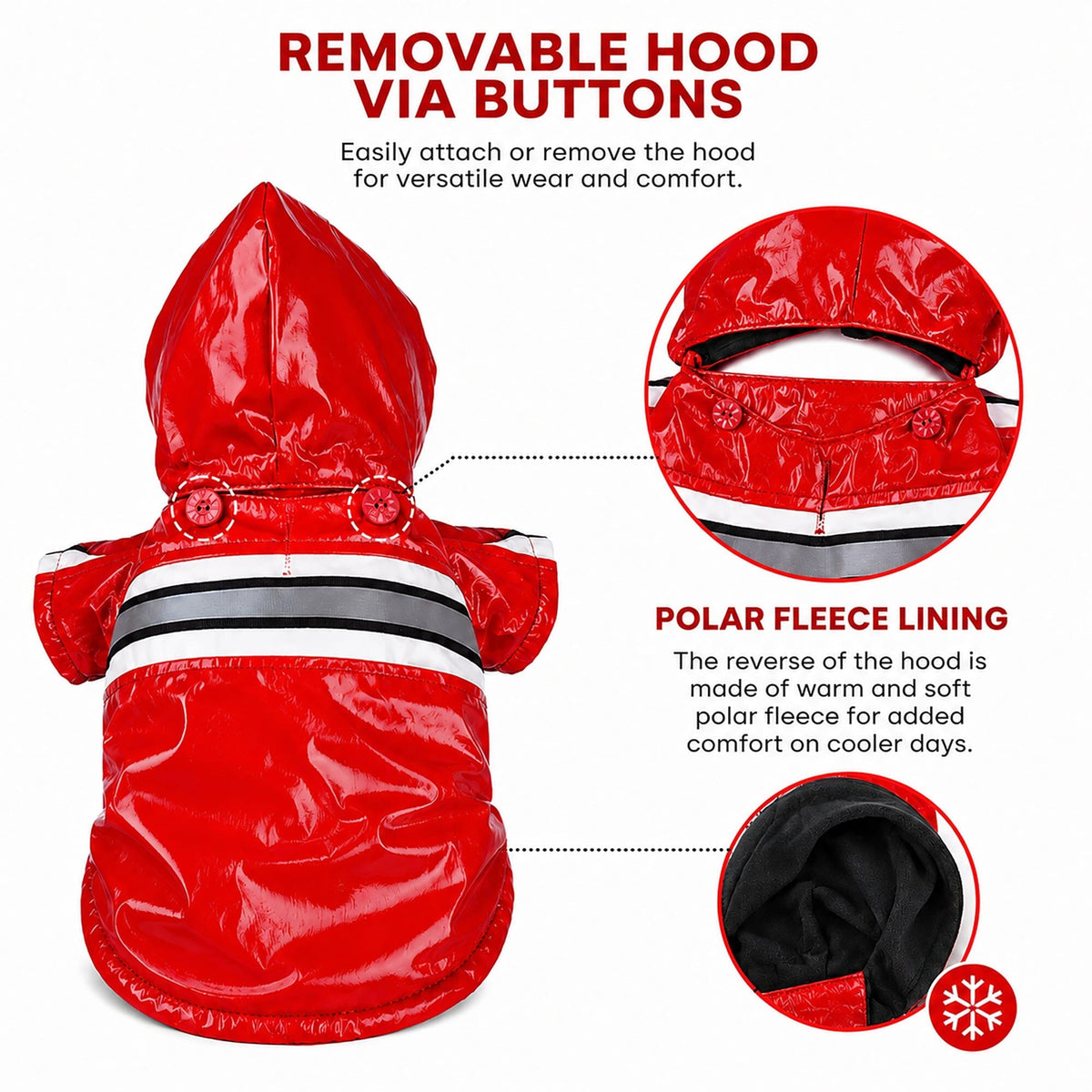 Reflective Waterproof Dog Raincoat