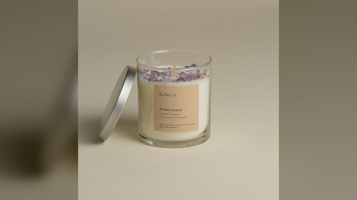 Kobi Co. PurpleReign gift set candle, bath bomb and spray