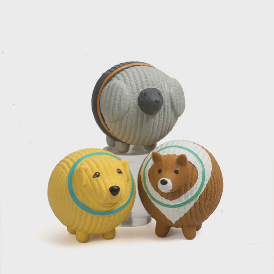 HuggleHounds HuggleMutt latex dog balls 3-pack
