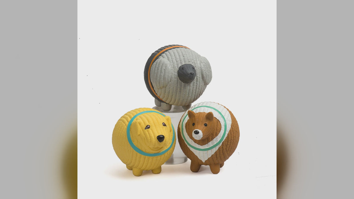 HuggleHounds HuggleMutt latex dog balls 3-pack