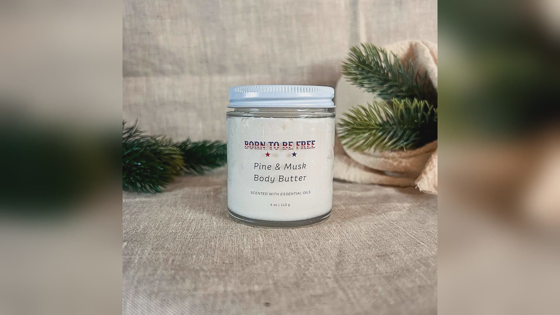 Pine & Musk Body Butter 4 oz jar