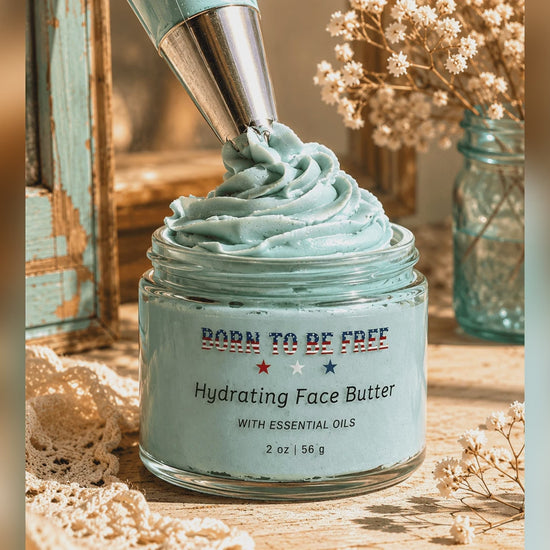 Born To Be Free Hydrating Face Butter in a 2 oz glass jar