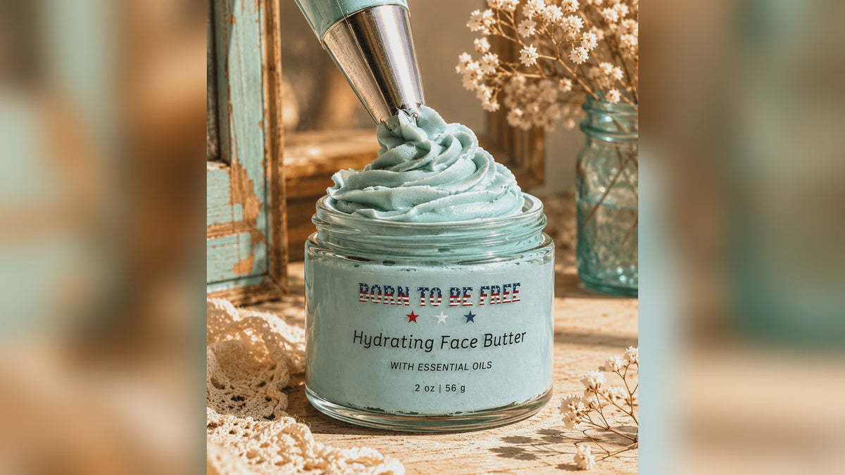 Born To Be Free Hydrating Face Butter in a 2 oz glass jar