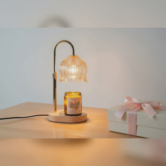 Candle warmer lamp in flower, mosaic and crystal shade styles