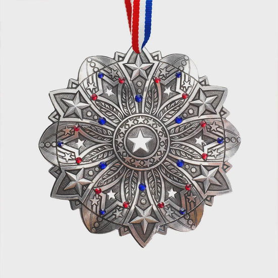 Wendell August Forge Star Spangled Snow Crystal 2026 Ornament
