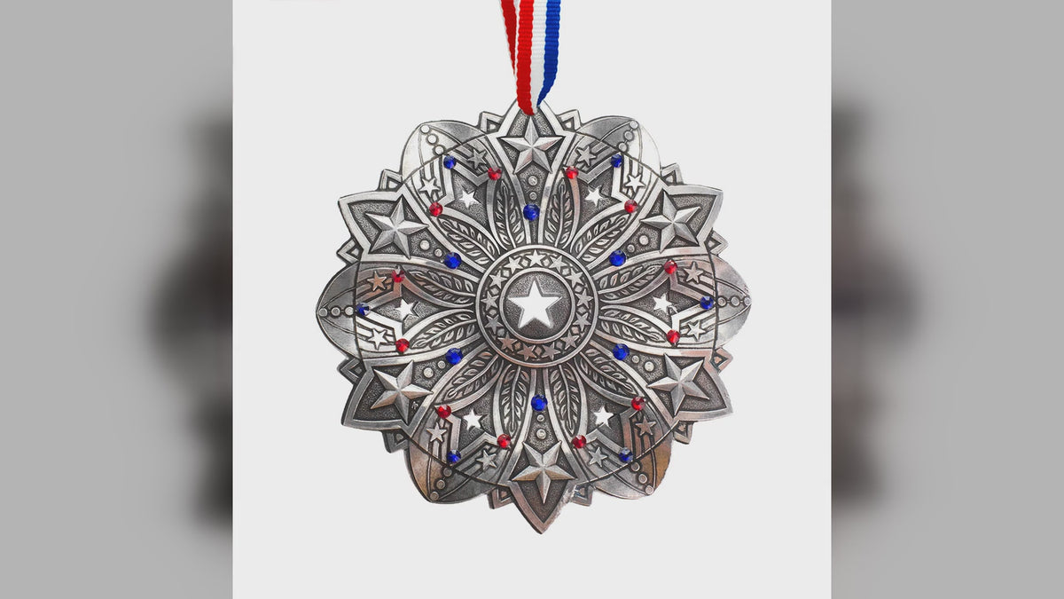 Wendell August Forge Star Spangled Snow Crystal 2026 Ornament