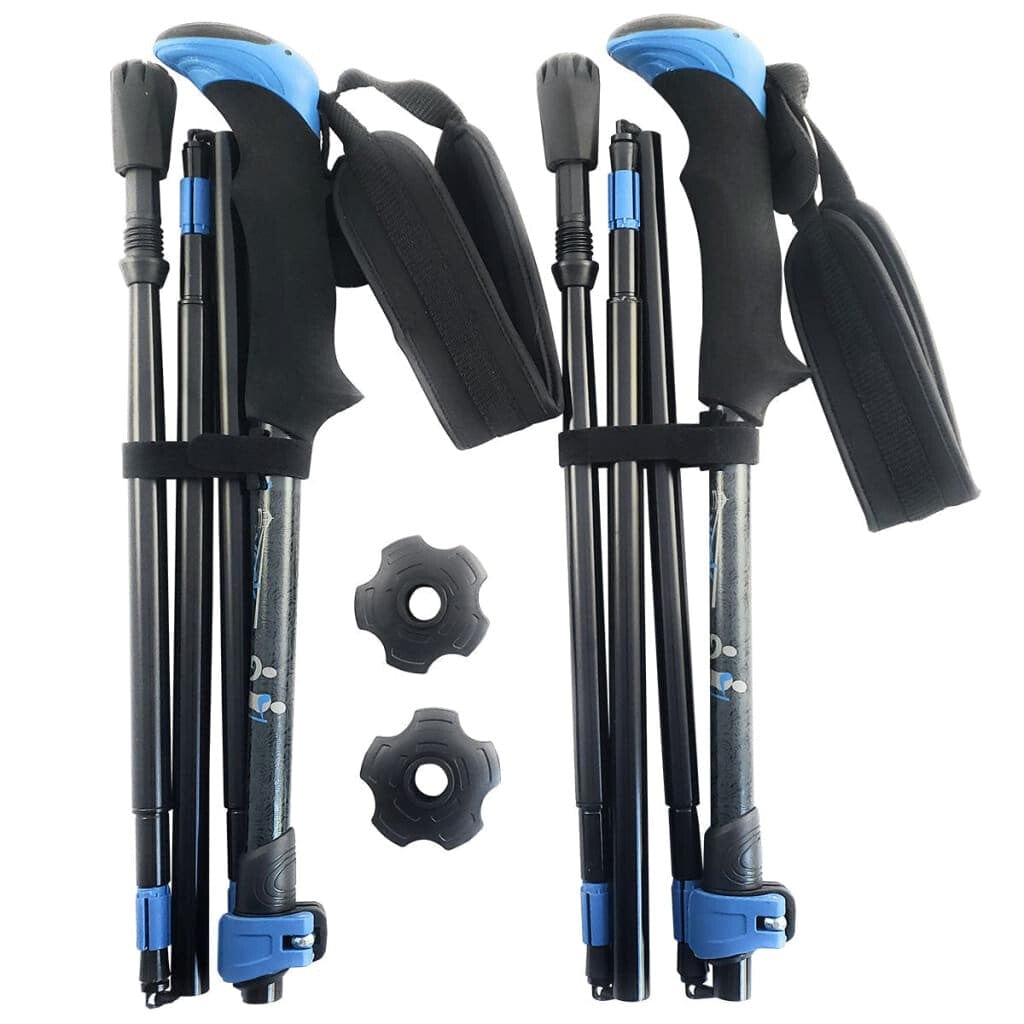 York Nordic Travel Folding Walking & Hiking Poles, 13.5 in Folded