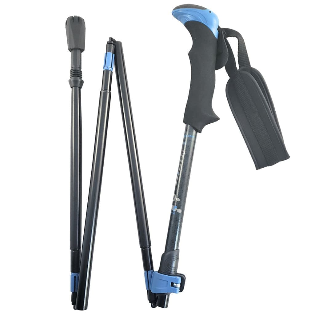 York Nordic Travel Folding Walking & Hiking Poles, 13.5 in Folded